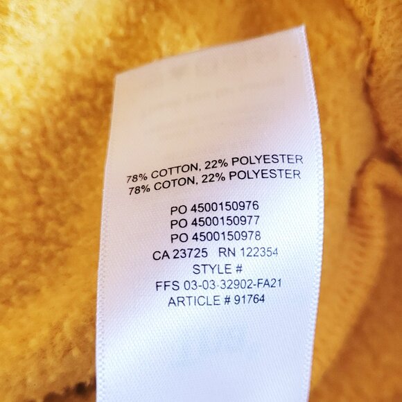 Aritzia TNA CozyAF Fleece Golden Yellow Cropped Hoodie Sweater - Size M - Picture 5 of 9